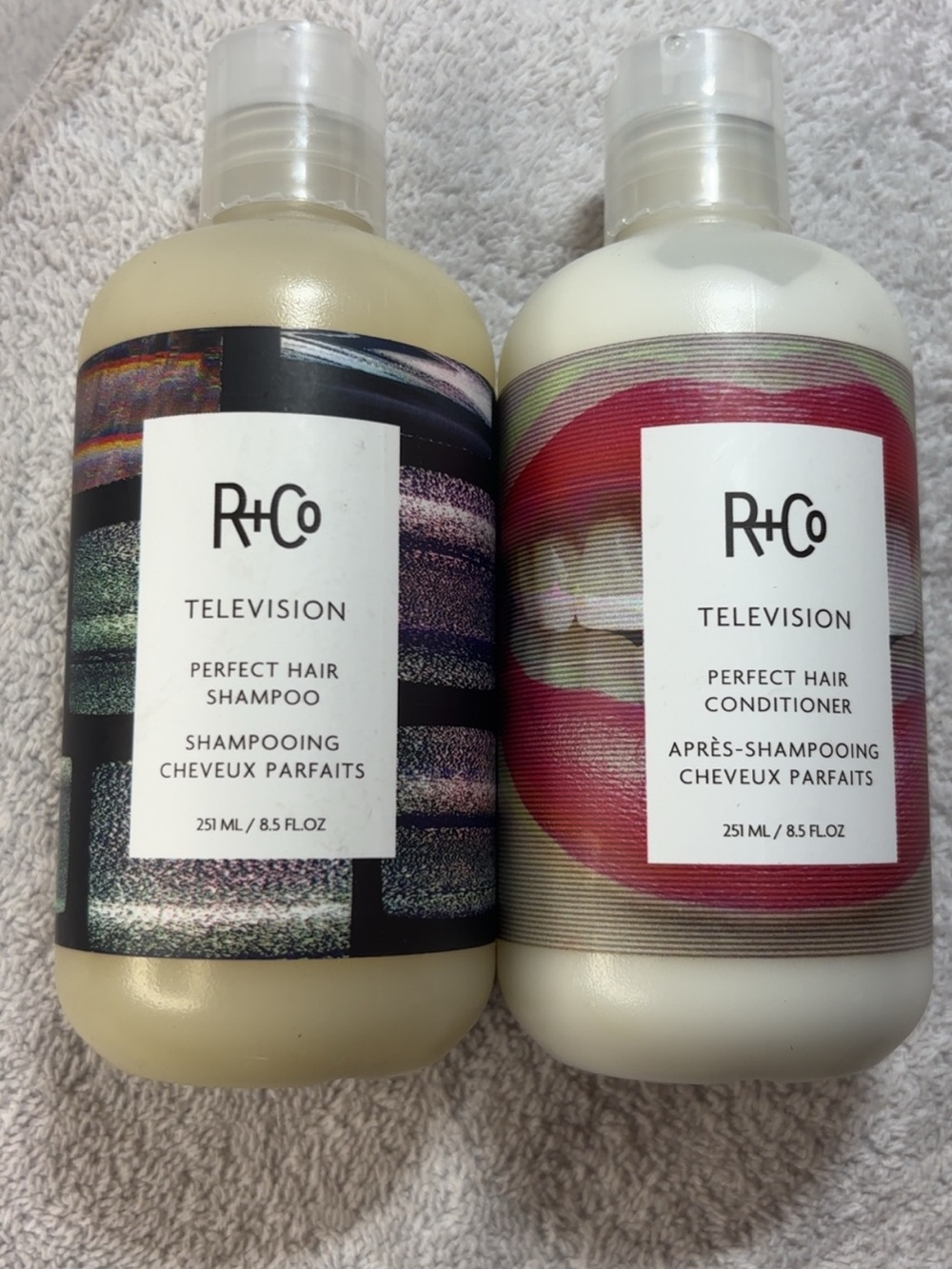 R+Co Television Perfect Hair Shampoo & Conditioner - Beige & White